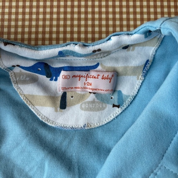 Magnificent Baby Magnetic Sleepsack puppy print. Size 6-12 months. 100% cotton - Picture 5 of 13